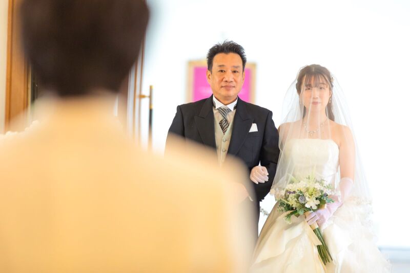 お父さまとのご入場