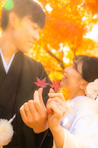 ワタベウェディング松山フォトスタジオ_紅葉