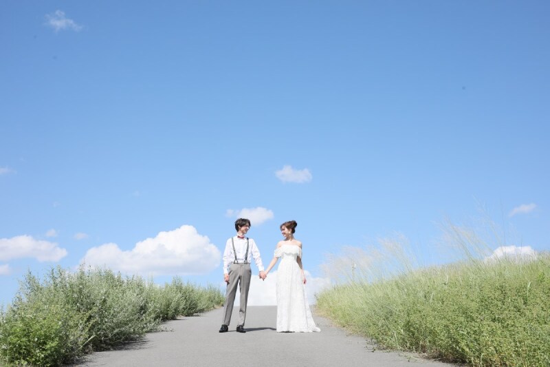 全データ150カット付き洋装ロケーションフォトデータプラン¥119,900~新郎新婦1着