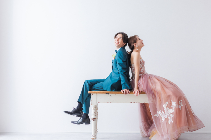 【夏得◆7-9月撮影限定】新婦2着(洋装)✦35％オフ✦スタジオ撮影プラン《全データ付》