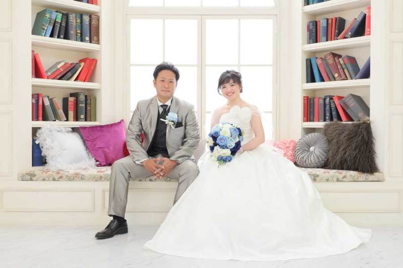 ウエディングドレスで♪