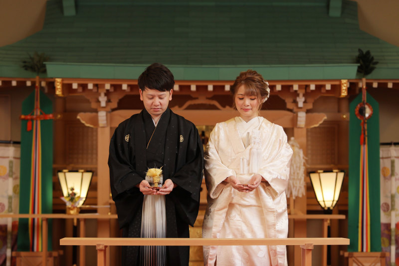 厳かな神殿での1枚