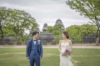 熊本城　ウェディングドレスロケ