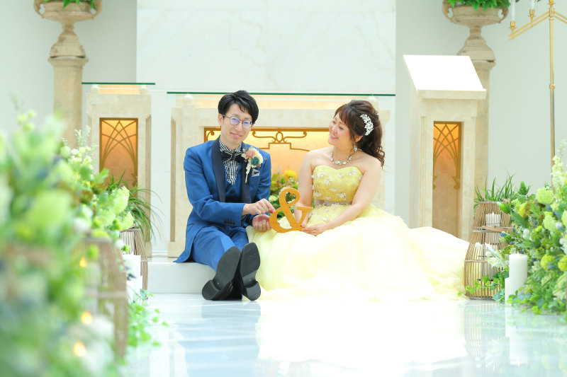 カラードレス姿も素敵です♡