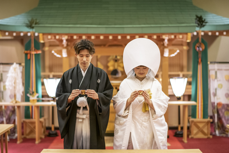 神殿にて和装フォト