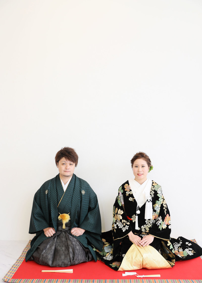 年賀状にも人気の和装正座