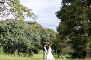 立田山　ウェディングドレスロケ