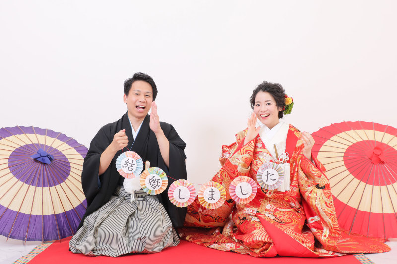 定番！”結婚しましたはがき用