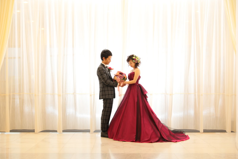 チャペル前のホワイエにて