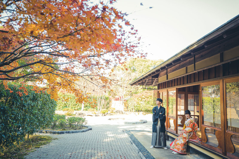 おすすめ和装ロケ(白川公園茶室&藤崎宮)