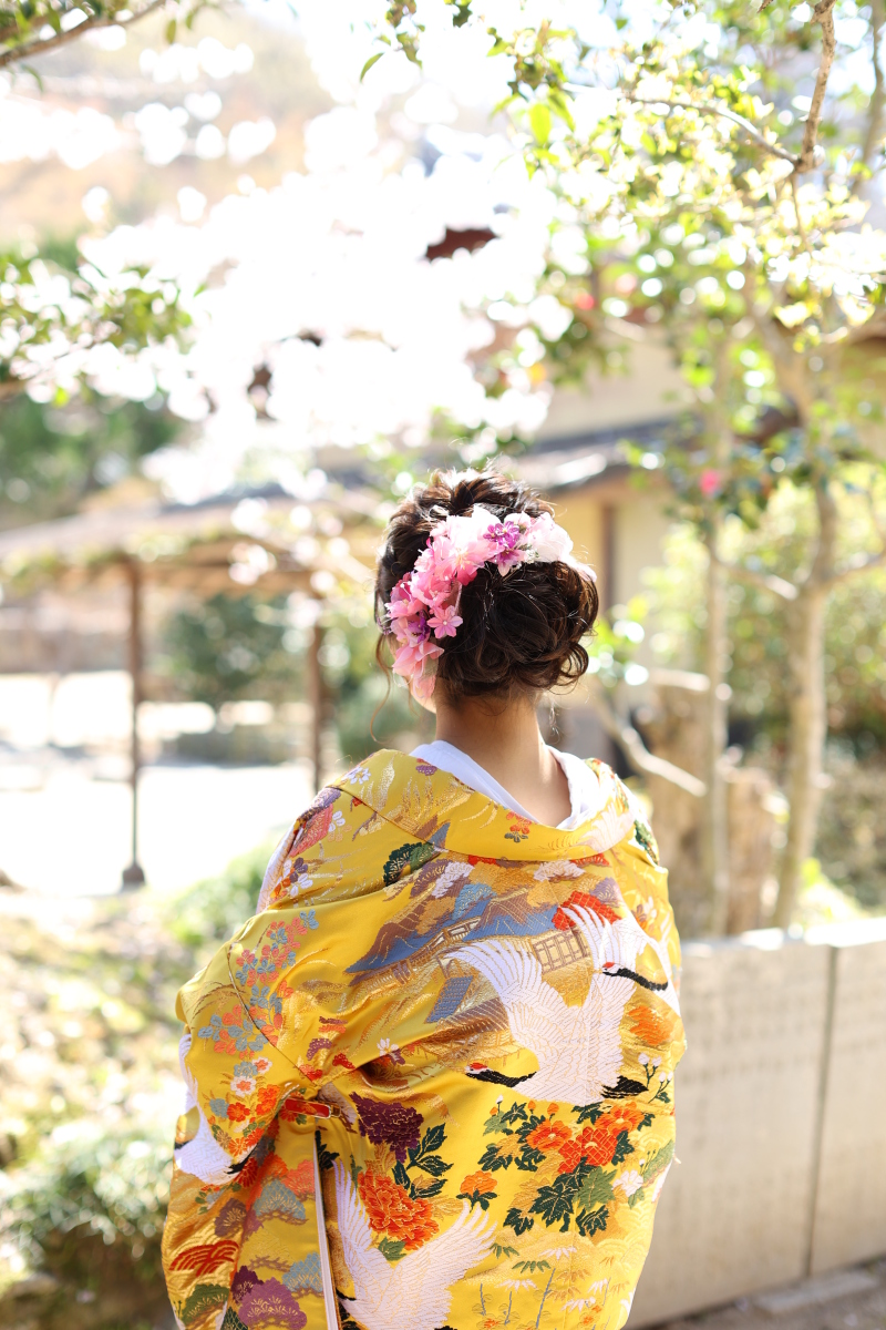 ご新婦様がお持ち込み頂いた髪飾りと