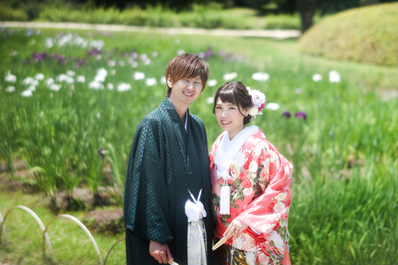 お花と一緒に♪