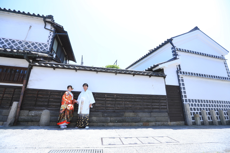 倉敷美観地区の街並みを背に☆