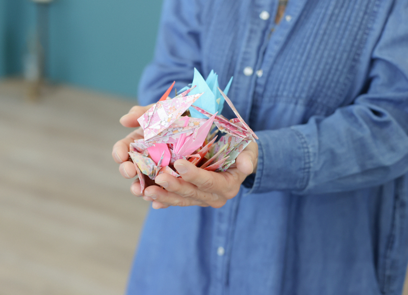 折り鶴シャワー