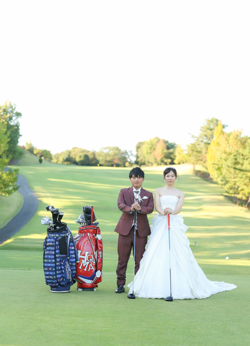 ゴルフ場での前撮り