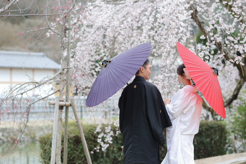 和装の傘も素敵です