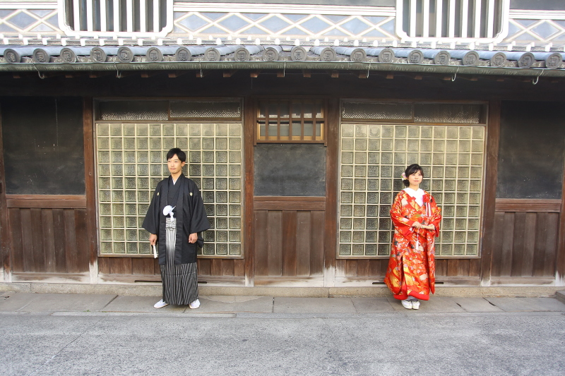 美観地区の街並みで♪