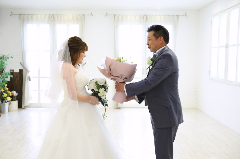 サプライズ?!で花束♪