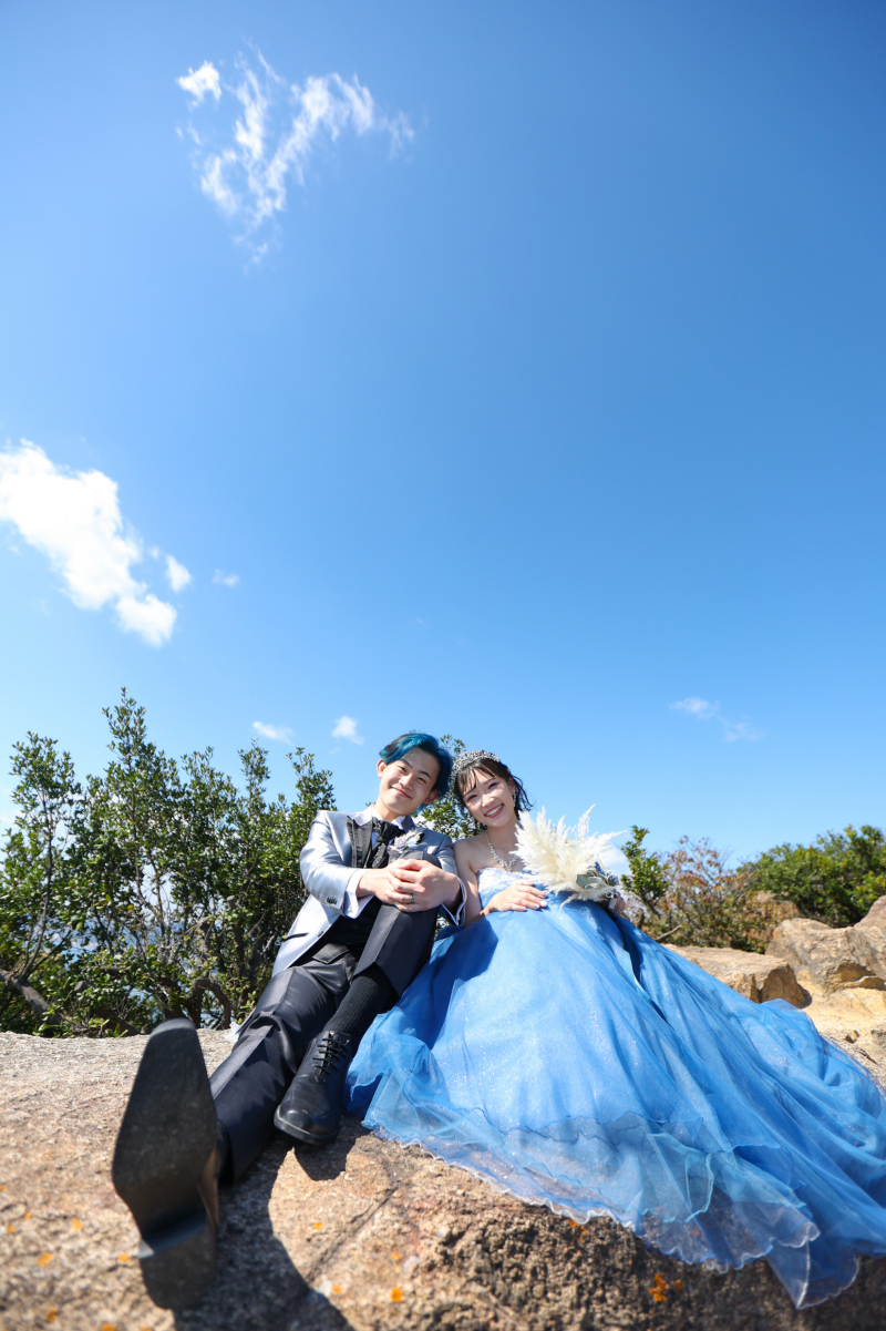 ブルーコーデで!