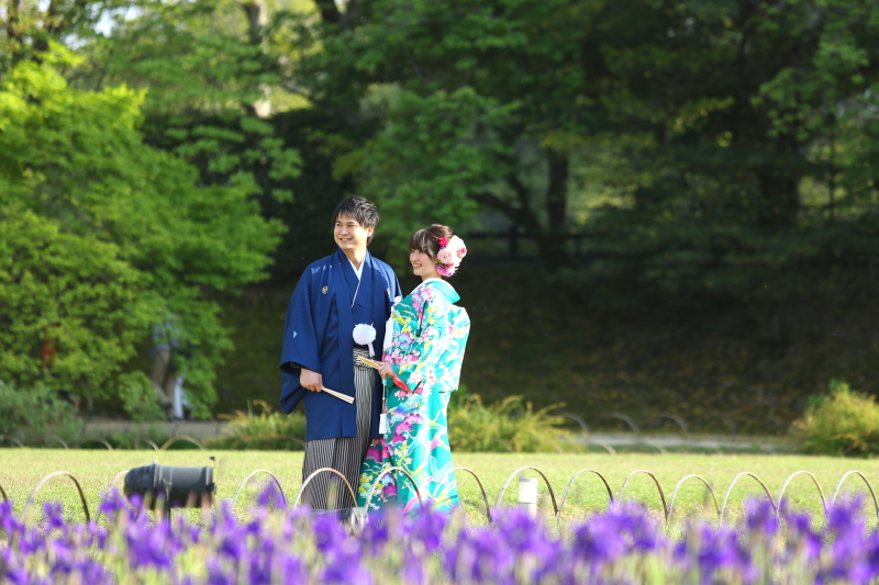お花で
