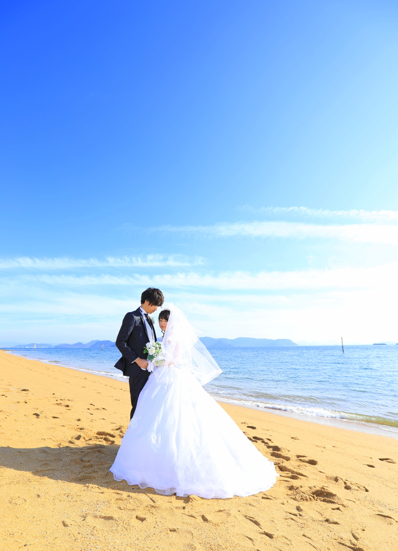 青空も海もきれいに