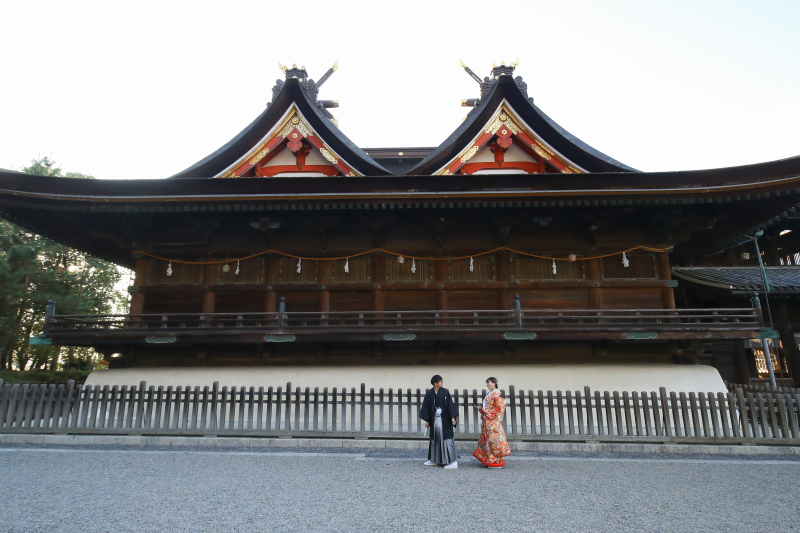 吉備津神社でのロケーション撮影スタートです!