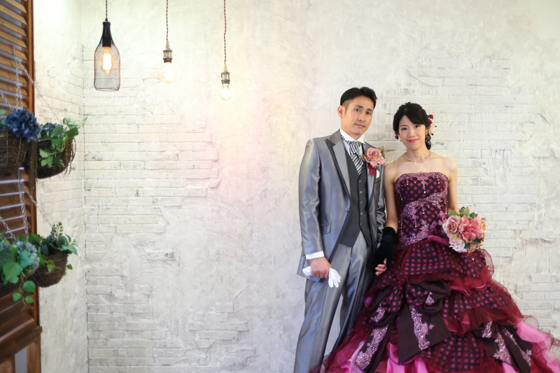 カラードレスを着ての撮影も