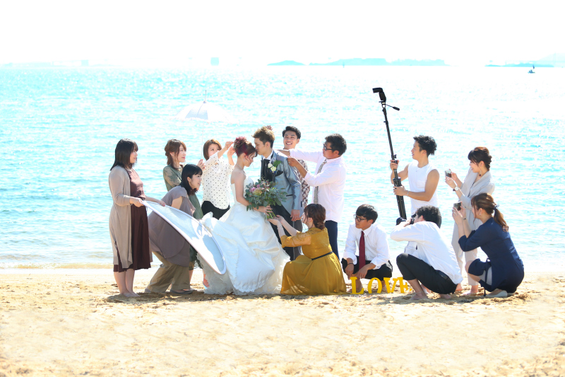 沢山の友人たちに囲まれて♪