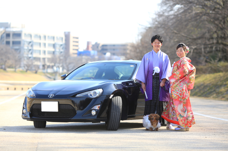 愛車と愛犬と一緒に