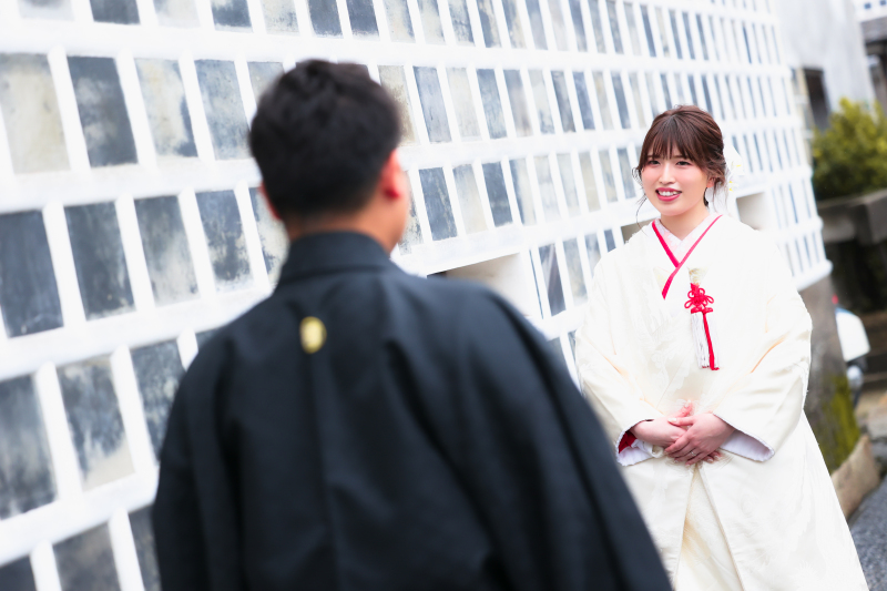 歴史ある白壁で