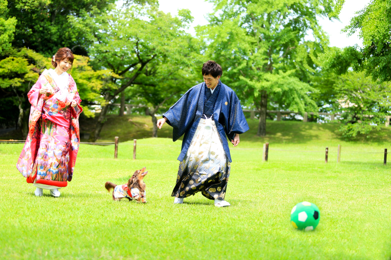 ワンちゃんと一緒に撮影できること