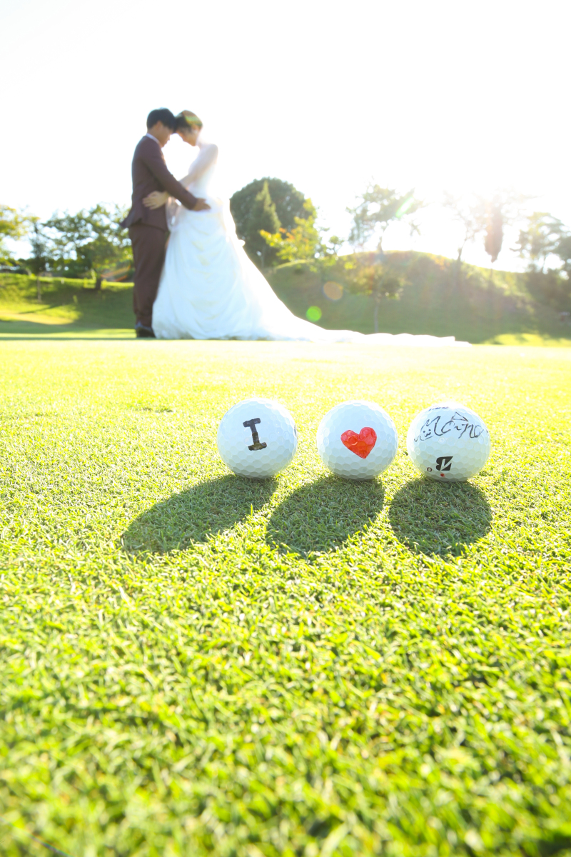 ゴルフボールと一緒に