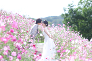 スタジオビュー岡山本店_ドイツの森&times;ドレスロケーション撮影