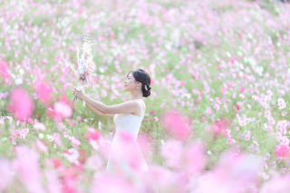 スタジオビュー岡山本店_ドイツの森&times;ドレスロケーション撮影