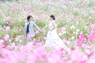 スタジオビュー岡山本店_ドイツの森&times;ドレスロケーション撮影