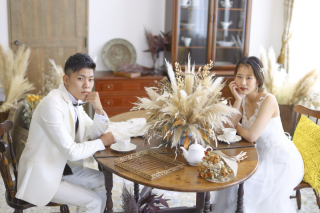 スタジオビュー岡山本店_【撮影風景】ウェディングスタジオフォト～洋装～