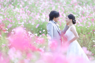 スタジオビュー岡山本店_ドイツの森&times;ドレスロケーション撮影