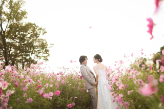 スタジオビュー岡山本店_ドイツの森&times;ドレスロケーション撮影