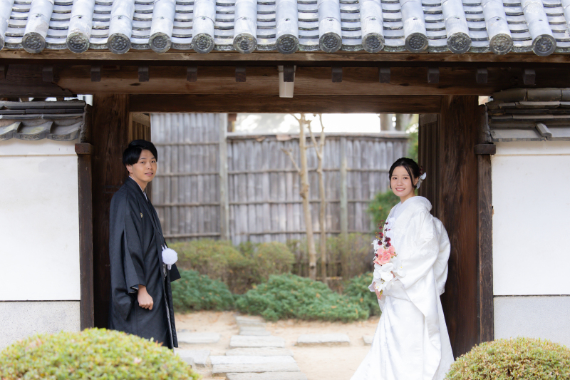 【曹源寺ロケーション】和装1点ロケ撮影 | 新郎新婦着付け・新婦ヘアメイク | 撮影データ120カット