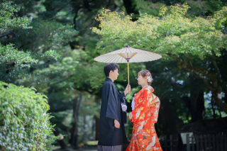 【通年】和装1点 ロケ+洋装1点 スタジオ | 新郎新婦着付け | 撮影データ200カット