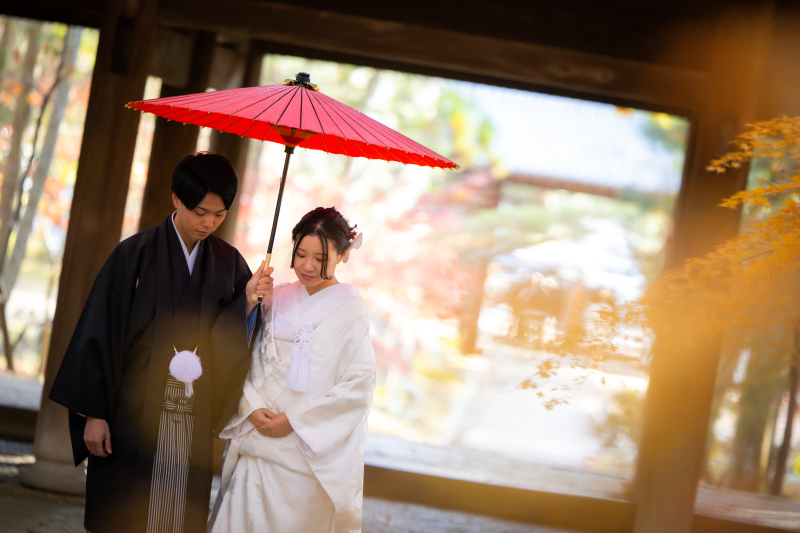 【曹源寺ロケーション】和装1点ロケ撮影 | 新郎新婦着付け・新婦ヘアメイク | 撮影データ120カット