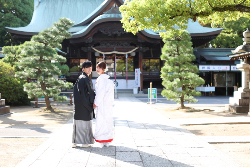 吉備津彦神社・宗忠神社挙式プラン|挙式おっかけ写真&和装ロケ撮影〈その他お寺や神社での出張挙式も◎〉