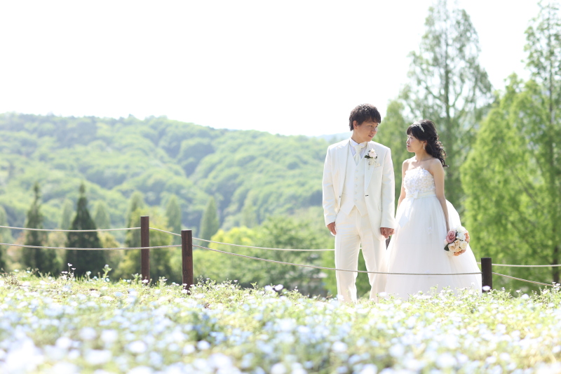 【ドイツの森の花畑ロケーション】洋装1点ロケ ｜春のお花を楽しもう♪〈3/1～5/31撮影〉｜ 菜の花、ポピー、パンジー種類豊富