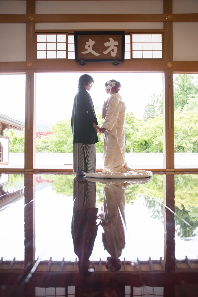 本堂の中での撮影も