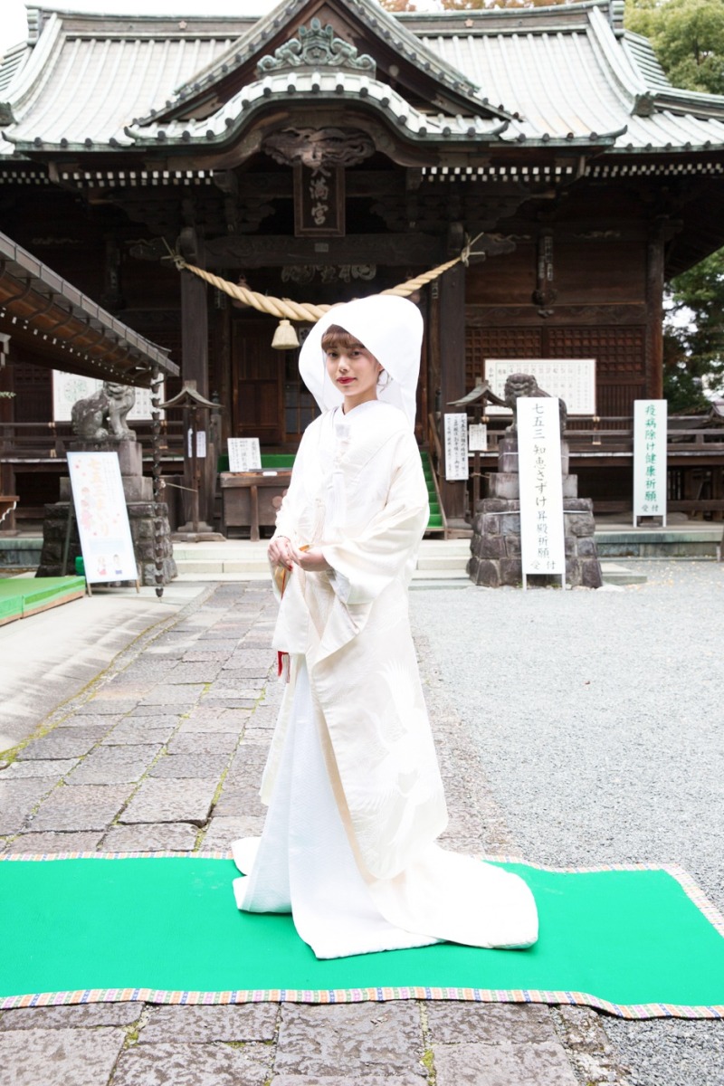 綿帽子での撮影も…