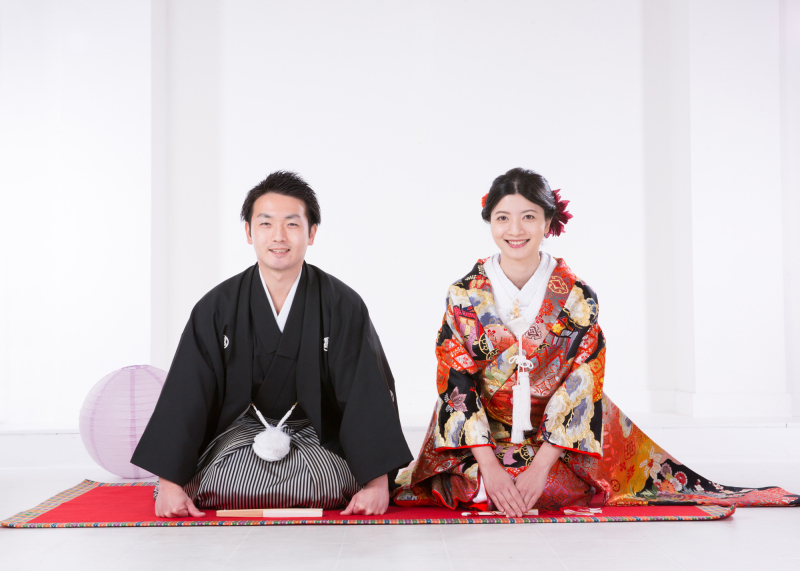 和装の定番「正座」ポーズ