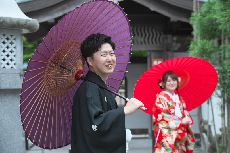 和傘が彩る和のひととき