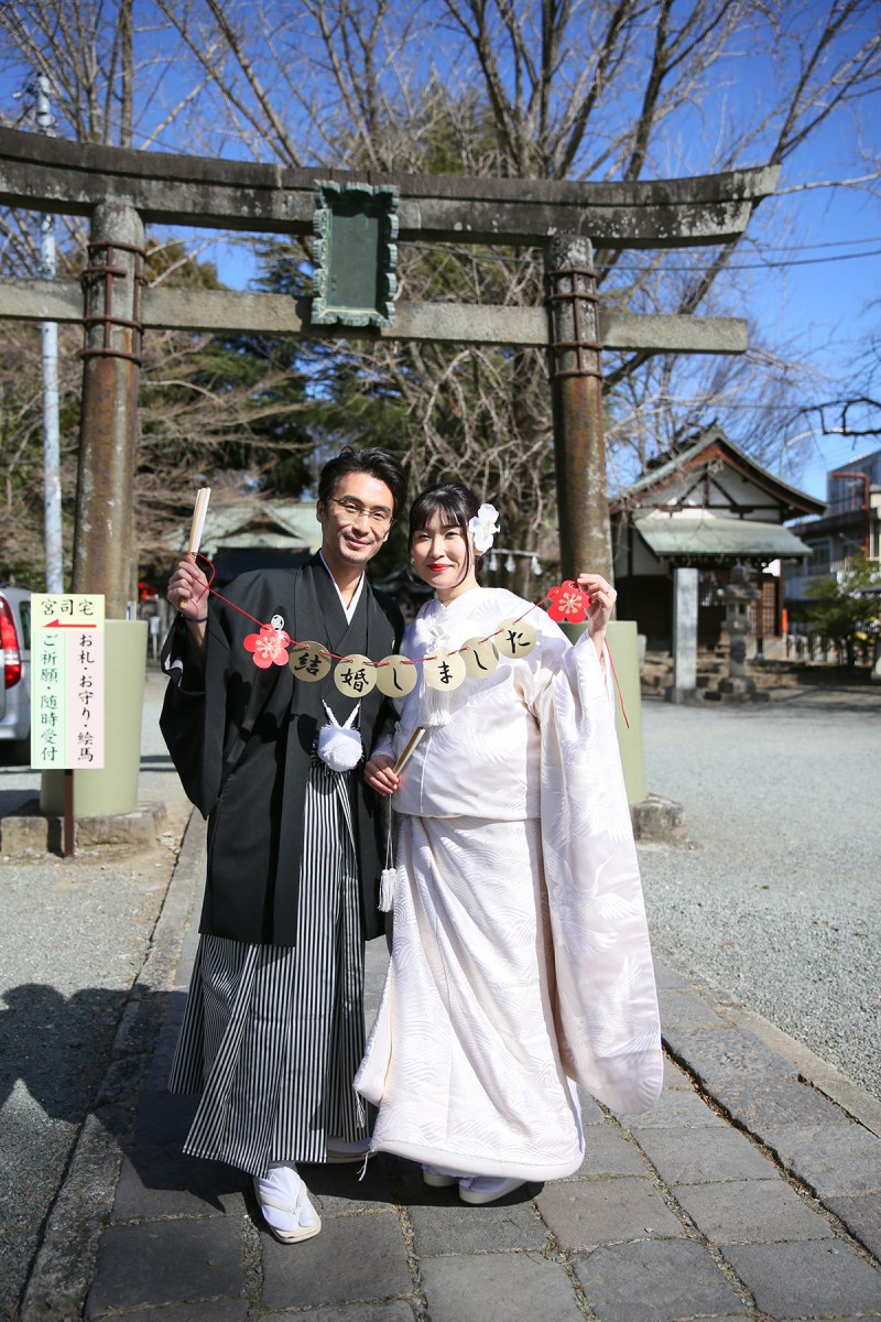 真っ青な空もお二人を祝福