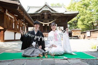 新緑に白無垢が眩い☆