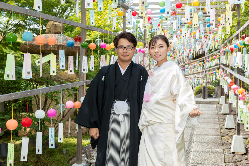 8月限定！土日祝日料0円【夏の床もみじ特別公開】緑の床もみじと3,000の風鈴に包まれる 夏の宝徳寺フォトウエディングプラン
